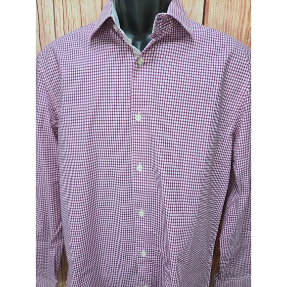 Con.Struct Mens Slim Fit Gingham Shirt Medium Stretch - Picture 3 of 8